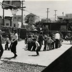 Doug and Jim leading a 70s conga line.