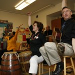 Music teachers Melodi, Sofia and James at the 40th Anniversary Celebration in 2006