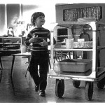 Early Days: Student with Cart